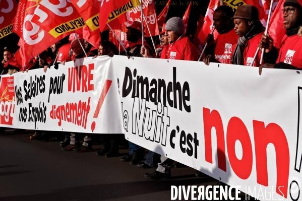 Manifestation à Paris contre le travail du dimanche