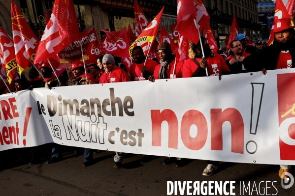 Manifestation à Paris contre le travail du dimanche