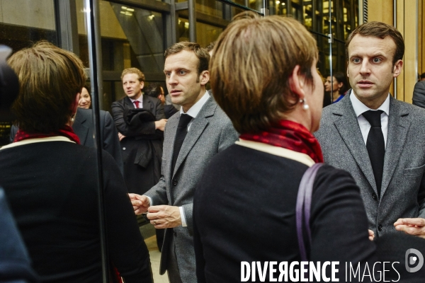 Michel SAPIN, Emmanuel MACRON et Axelle LEMAIRE