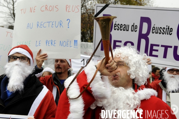 Manifestation contre la carte des REP (Réseaux d Education Prioritaires)