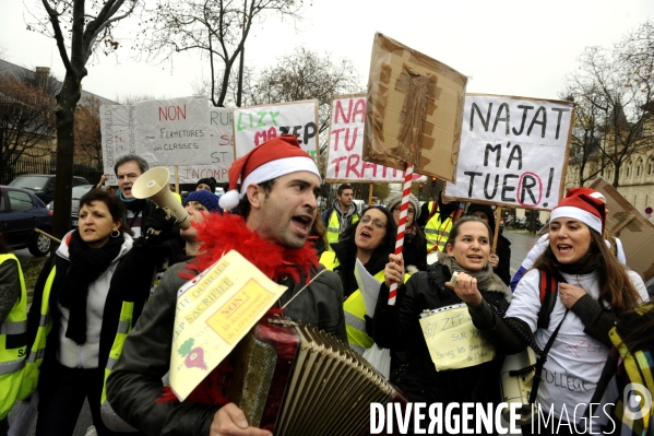 Manifestation contre la carte des REP (Réseaux d Education Prioritaires)