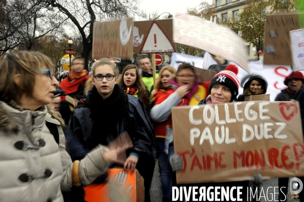 Manifestation contre la carte des REP (Réseaux d Education Prioritaires)