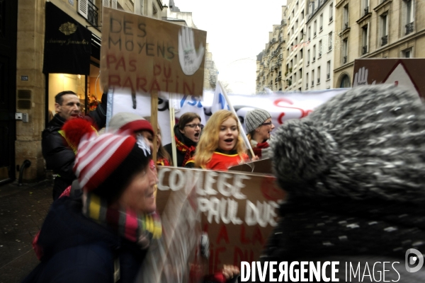 Manifestation contre la carte des REP (Réseaux d Education Prioritaires)