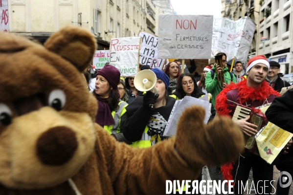 Manifestation contre la carte des REP (Réseaux d Education Prioritaires)