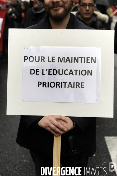 Manifestation contre la carte des REP (Réseaux d Education Prioritaires)