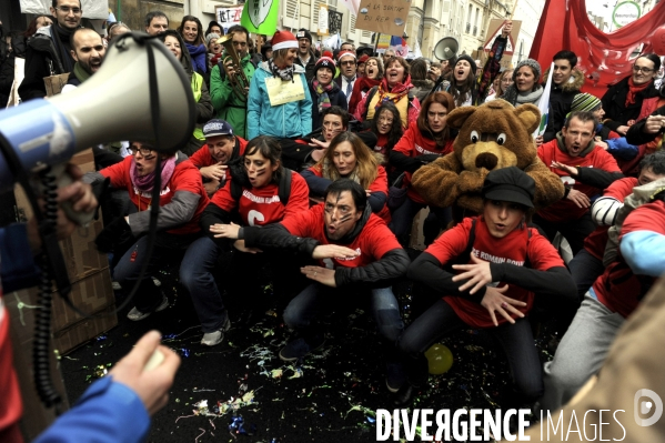 Manifestation contre la carte des REP (Réseaux d Education Prioritaires)