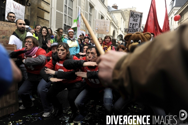 Manifestation contre la carte des REP (Réseaux d Education Prioritaires)