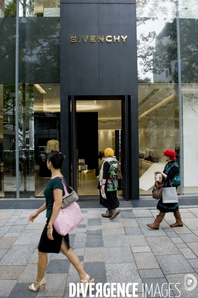 Tokyo.Une boutique de la marque Givenchy sur Omotesando