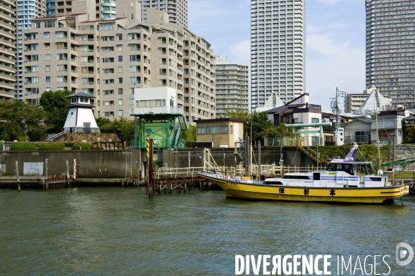 Tokyo.Le long de la riviere Sumida