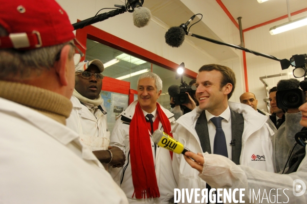 Emmanuel MACRON et Carole DELGA visitent le marche de Rungis