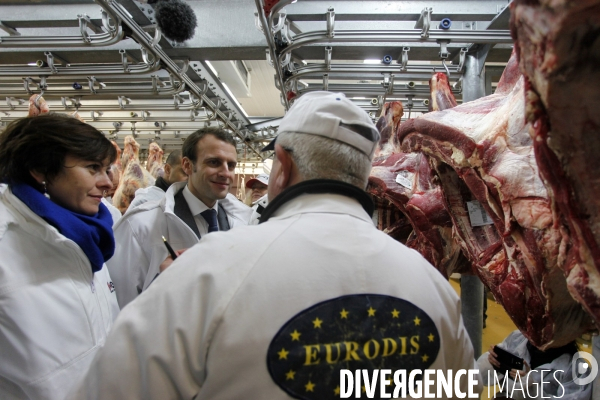Emmanuel MACRON et Carole DELGA visitent le marche de Rungis