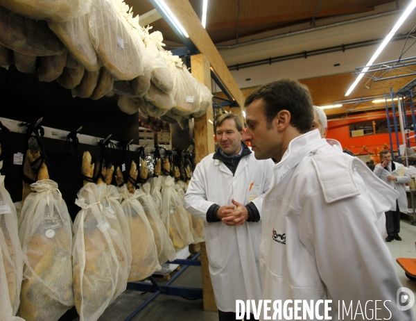 Emmanuel MACRON et Carole DELGA visitent le marche de Rungis