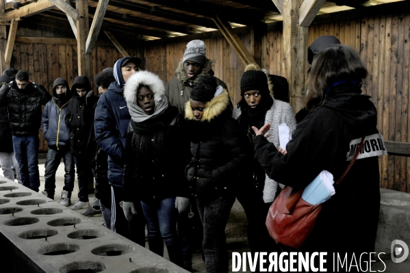 Auschwitz. Visite de jeunes lycéens d Ile-de-France