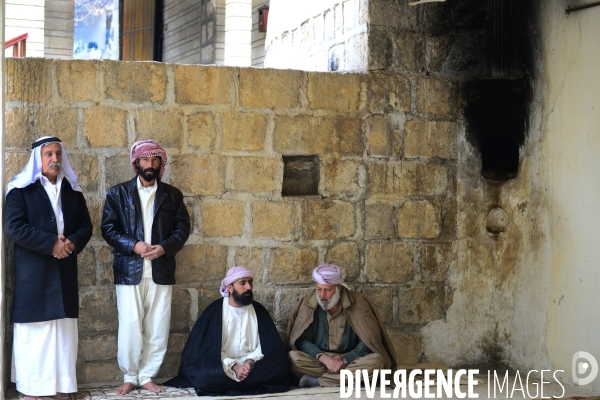 Lalish the holiest shrine in the Yazidi faith,  Lalish lieu saint de pèlerinage dans la foi Yazidi,
