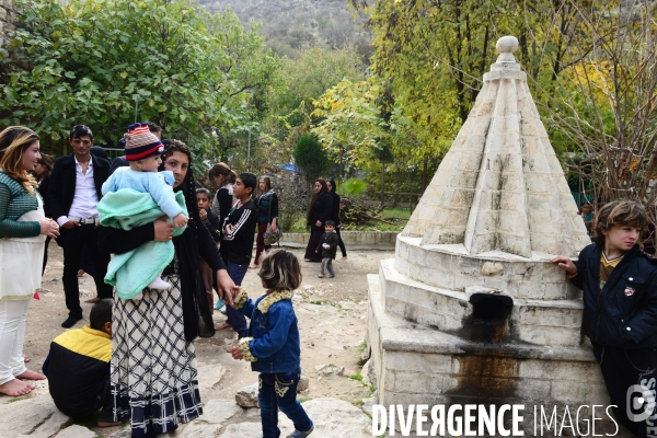 Lalish the holiest shrine in the Yazidi faith,  Lalish lieu saint de pèlerinage dans la foi Yazidi,