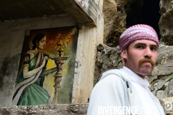 Lalish the holiest shrine in the Yazidi faith,  Lalish lieu saint de pèlerinage dans la foi Yazidi,