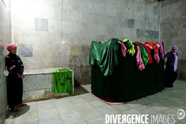 Lalish the holiest shrine in the Yazidi faith,  Lalish lieu saint de pèlerinage dans la foi Yazidi,