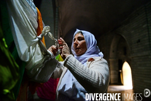 Lalish the holiest shrine in the Yazidi faith,  Lalish lieu saint de pèlerinage dans la foi Yazidi,