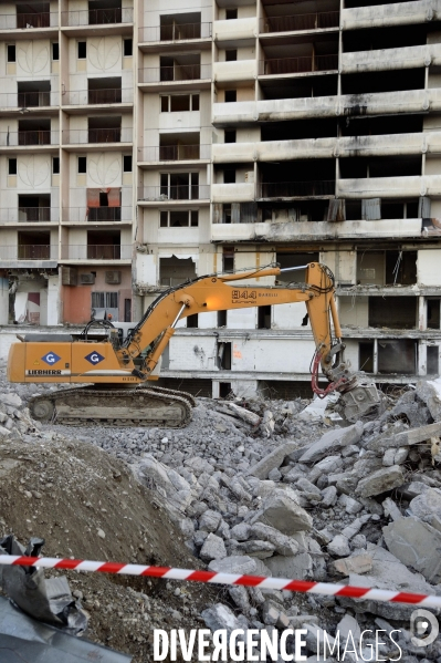 Demolition de la barre 30 dans le quartier des Moulins à Nice