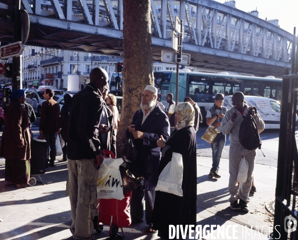 Foule, boulevard La Chapelle