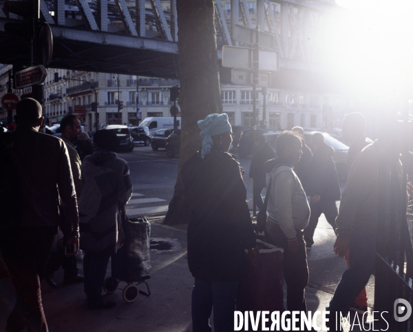 Foule, boulevard La Chapelle