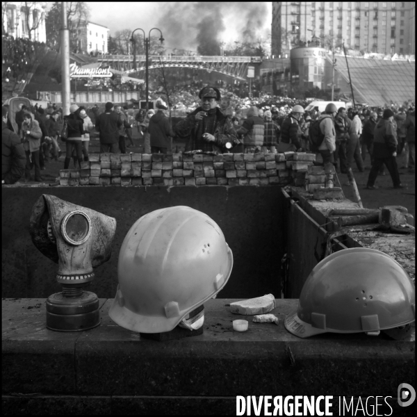 The Ukrainian Revolution 2014 Kiev. La révolution ukrainienne 2014 Kiev. B/W