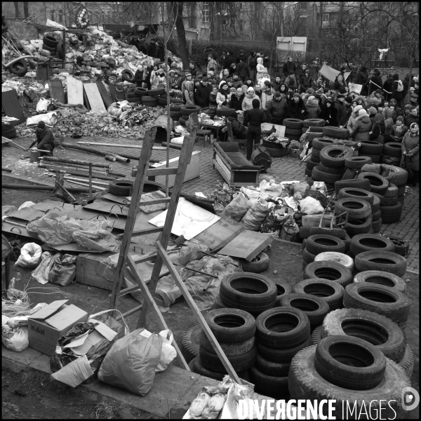 The Ukrainian Revolution 2014 Kiev. La révolution ukrainienne 2014 Kiev. B/W