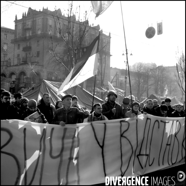 The Ukrainian Revolution 2014 Kiev. La révolution ukrainienne 2014 Kiev. B/W