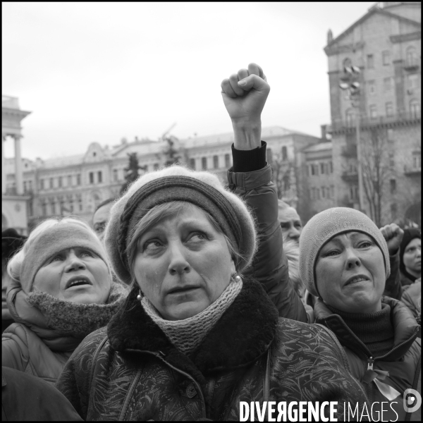The Ukrainian Revolution 2014 Kiev. La révolution ukrainienne 2014 Kiev. B/W