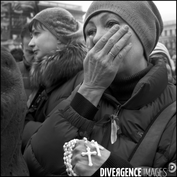 The Ukrainian Revolution 2014 Kiev. La révolution ukrainienne 2014 Kiev. B/W