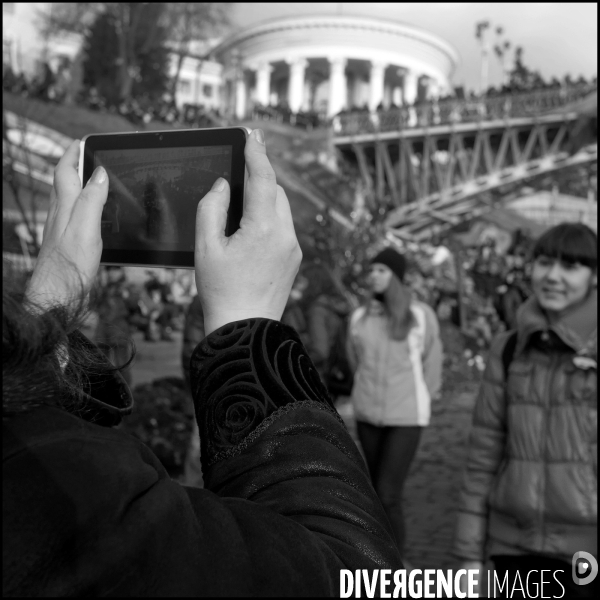 The Ukrainian Revolution 2014 Kiev. La révolution ukrainienne 2014 Kiev. B/W