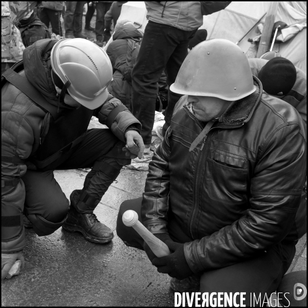 The Ukrainian Revolution 2014 Kiev. La révolution ukrainienne 2014 Kiev. B/W