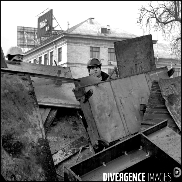 The Ukrainian Revolution 2014 Kiev. La révolution ukrainienne 2014 Kiev. B/W