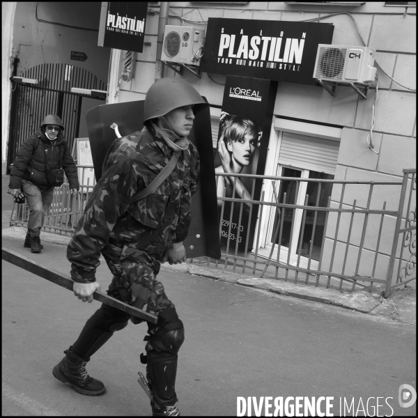 The Ukrainian Revolution 2014 Kiev. La révolution ukrainienne 2014 Kiev. B/W