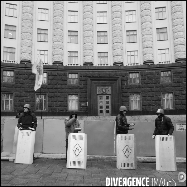 The Ukrainian Revolution 2014 Kiev. La révolution ukrainienne 2014 Kiev. B/W