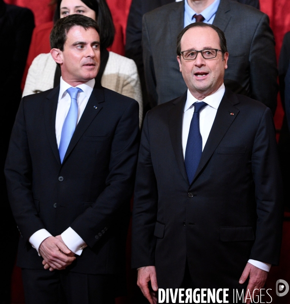 Rentrée du gouvernement 2015 / Manuel Valls avec François Hollande