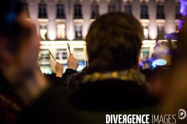 Manifestation de soutien au journal satirique Charlie Hebdo à Nantes