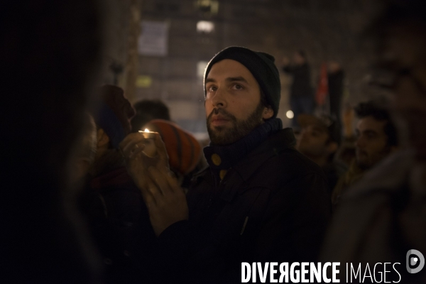 Je suis Charlie. Rassemblement place de la République le soir de l attentat contre Charlie Hebdo