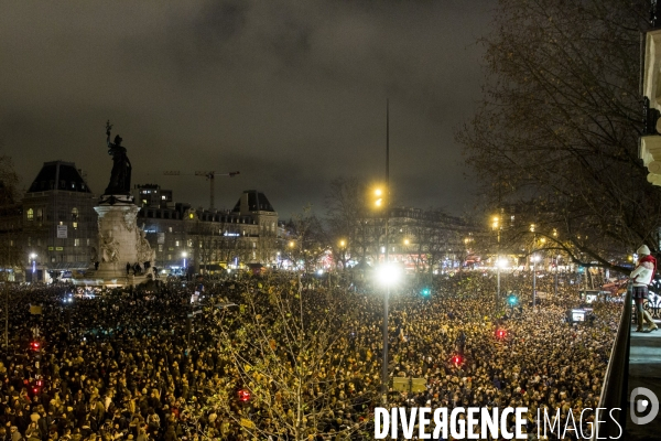 Manifestation de soutien à la liberté d expression après l attentat contre le journal Charlie Hebdo et la mort de 12 personnes dont quatre des principaux dessinateurs caricaturistes.