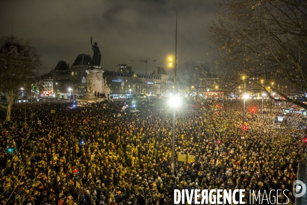 Manifestation de soutien à la liberté d expression après l attentat contre le journal Charlie Hebdo et la mort de 12 personnes dont quatre des principaux dessinateurs caricaturistes.