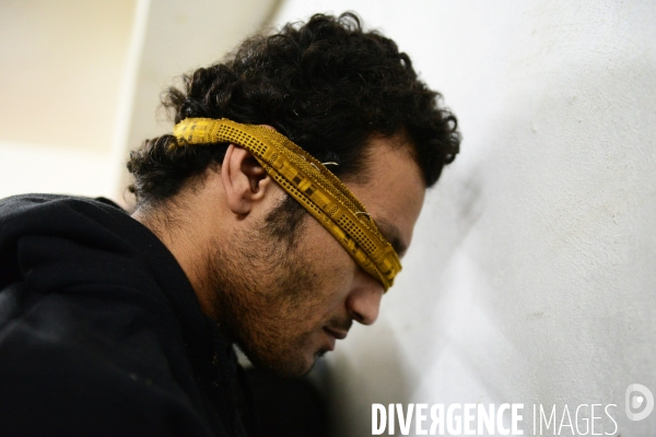 The ISIS fighters Captured by YPG in Prison Syria. Combattants de Etat islamique (EI) Capturés par GPJ, Prison en Syrie.