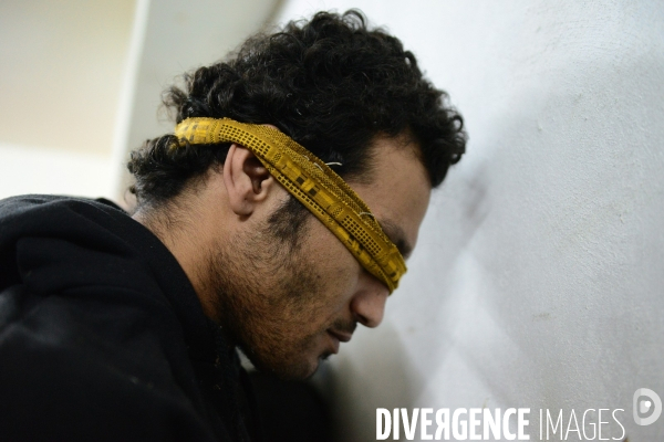The ISIS fighters Captured by YPG in Prison Syria. Combattants de Etat islamique (EI) Capturés par GPJ, Prison en Syrie.