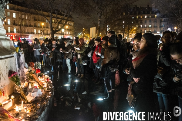 Rassemblement et hommage attentat Charlie Hebdo (2è jour), Paris