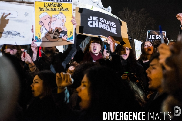 Rassemblement et hommage attentat Charlie Hebdo (2è jour), Paris