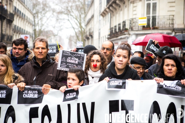 Manifestation de soutien au journal satirique Charlie Hebdo à Nantes
