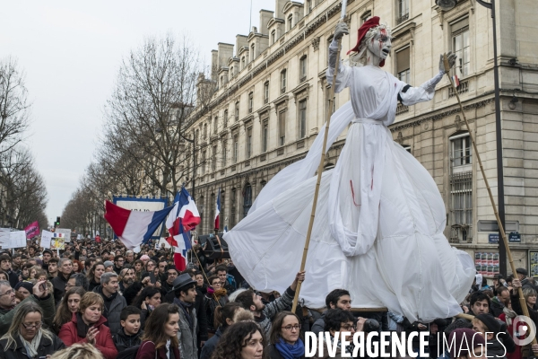 Je suis Charlie. Marche républicaine historique du 11 janvier 2015 après les attaques terroristes