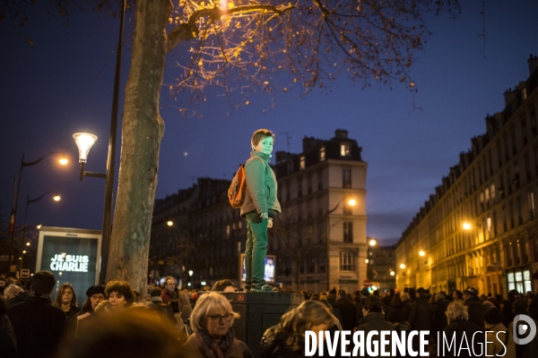 Je suis Charlie. Marche républicaine historique du 11 janvier 2015 après les attaques terroristes