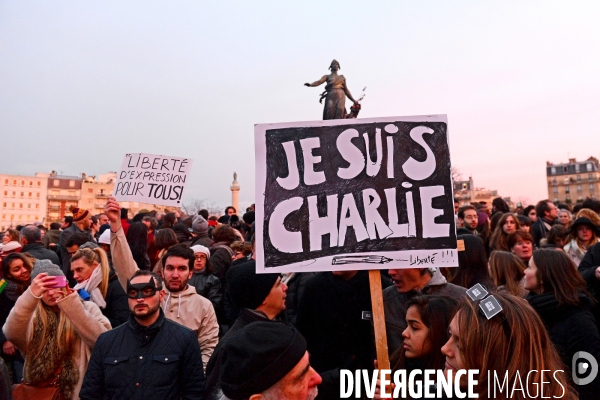 Republican March Unity Rally Against Terrorism in Paris. Marche Républicaine Contre le Terrorisme à Paris.