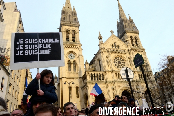 Republican March Unity Rally Against Terrorism in Paris. Marche Républicaine Contre le Terrorisme à Paris.