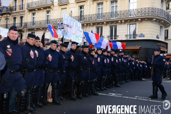 Republican March Unity Rally Against Terrorism in Paris. Marche Républicaine Contre le Terrorisme à Paris.